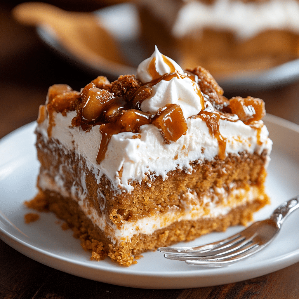 Easy Caramel Pumpkin Poke Cake Recipe