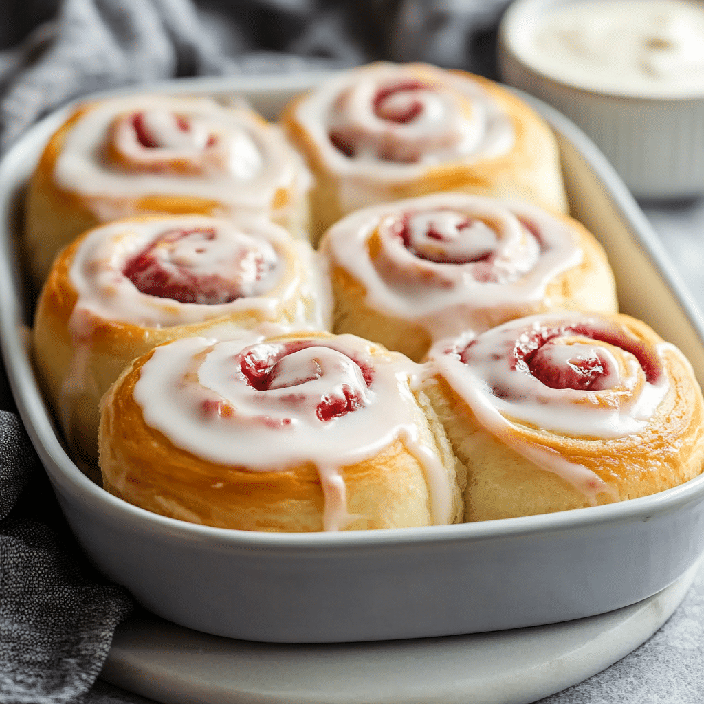 Easy Homemade Cherry Sweet Rolls Recipe with Icing