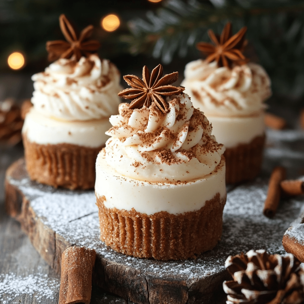 No-Bake Gingerbread Spice Cheesecake Cups