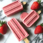 Skinny Strawberry Frozen Yogurt Treats