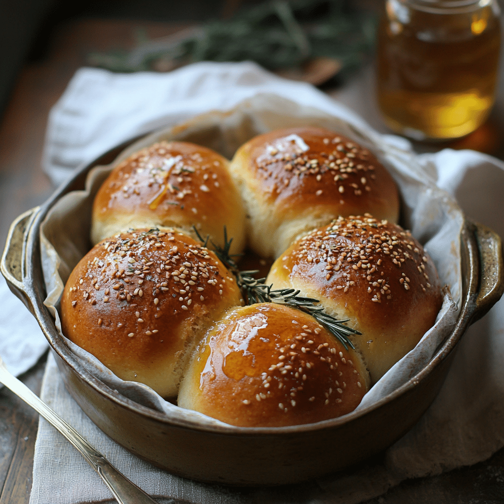 Rosemary Honey Butter Dinner Rolls