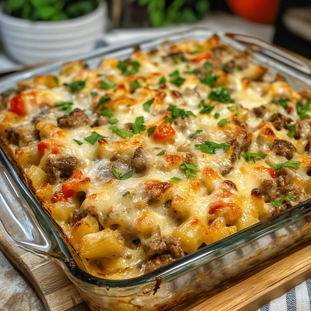 Philly Cheesesteak Casserole