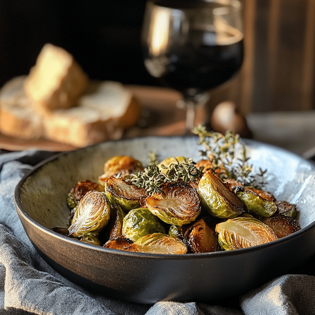 Crispy Oven Roasted Brussels Sprouts with Balsamic