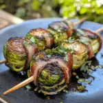 Bacon Wrapped Grilled Brussels Sprouts