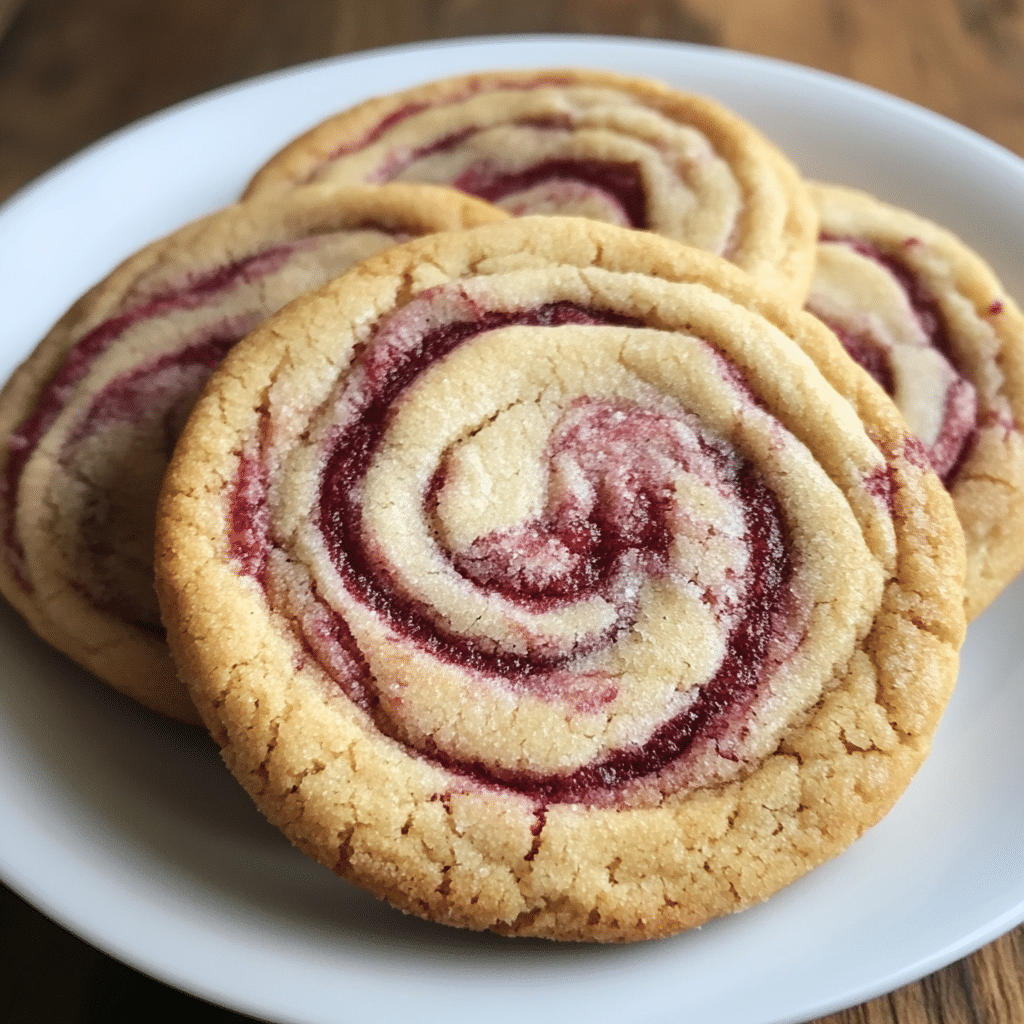 Raspberry Swirl Cookies