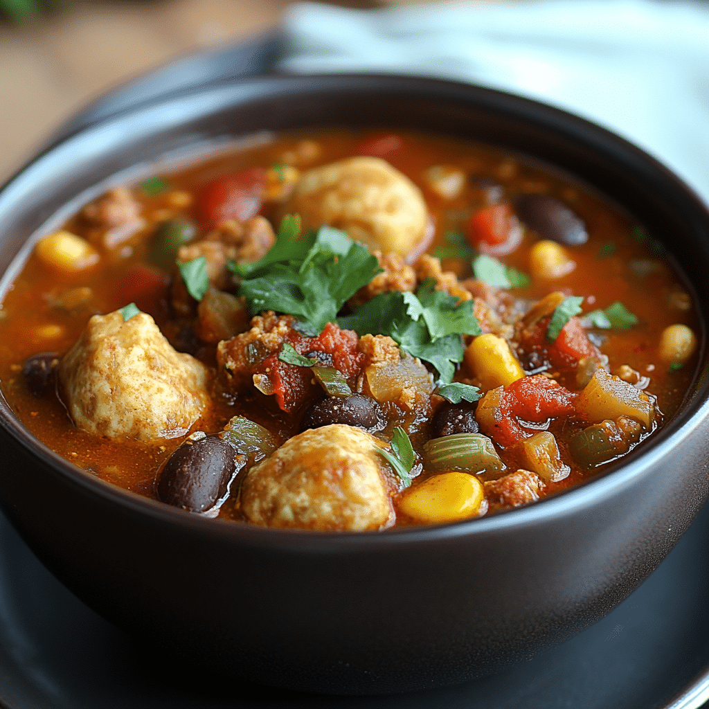 Tamale Soup with Tamale Dumplings