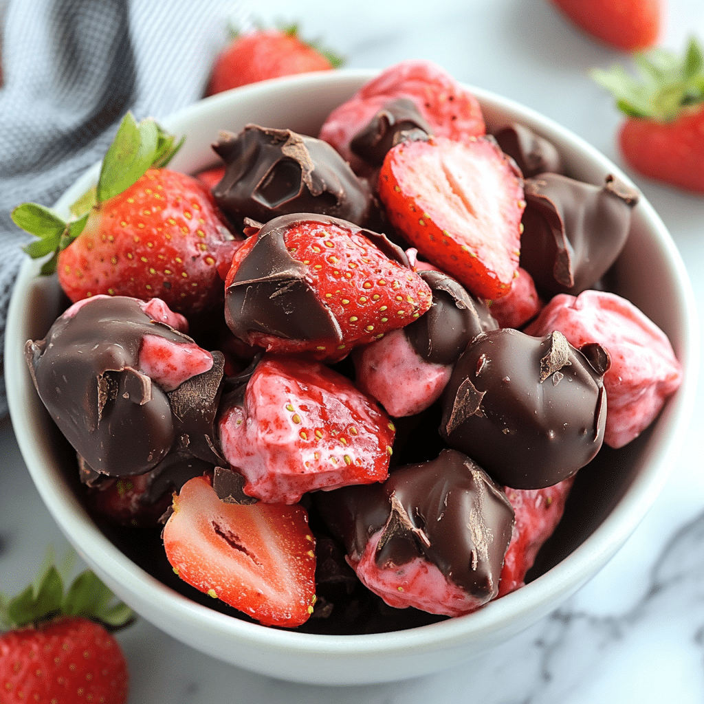 Chocolate Strawberry Yogurt Clusters