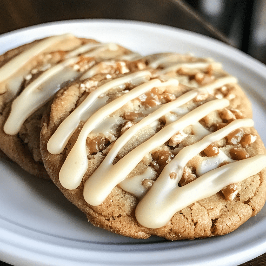 White Chocolate Caramel Drizzle Cookies Recipe