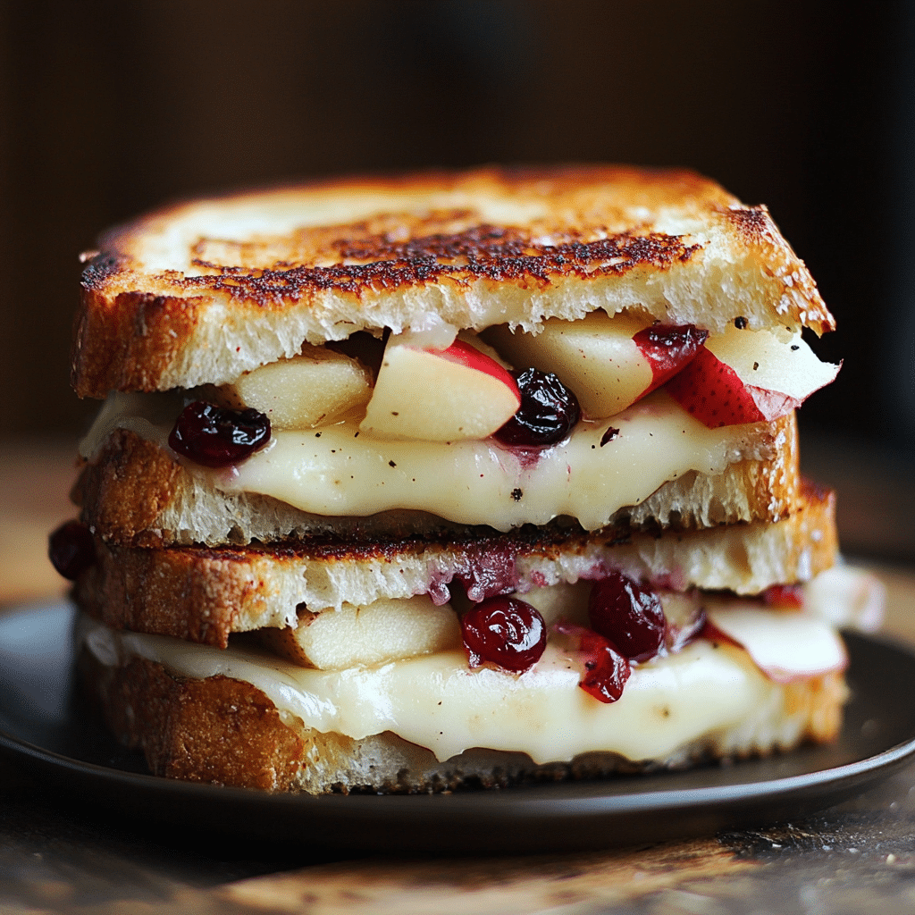 Brie, Apple, and Cranberry Grilled Cheese