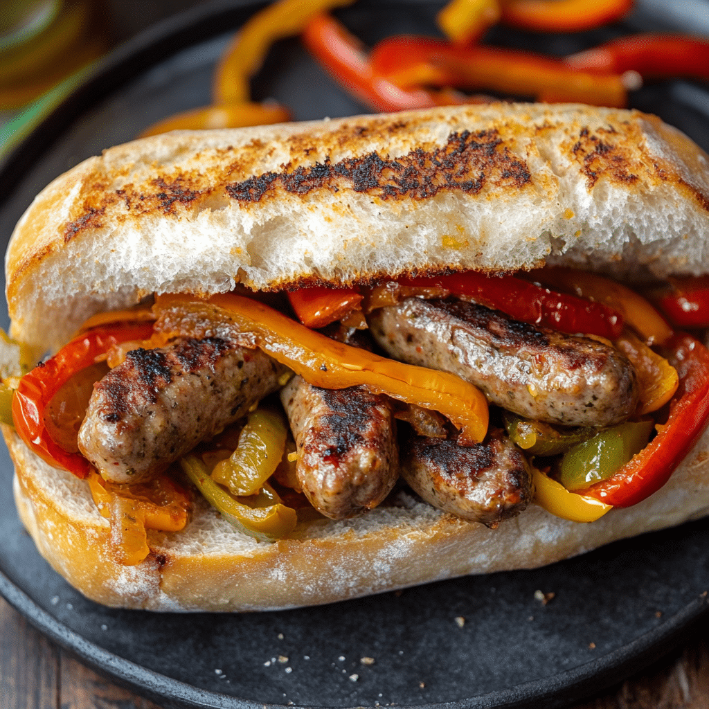 Sausage and Peppers Sandwich