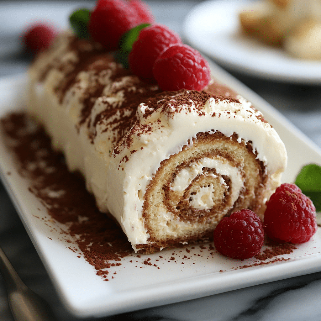 No-Bake Vanilla Tiramisu Roll