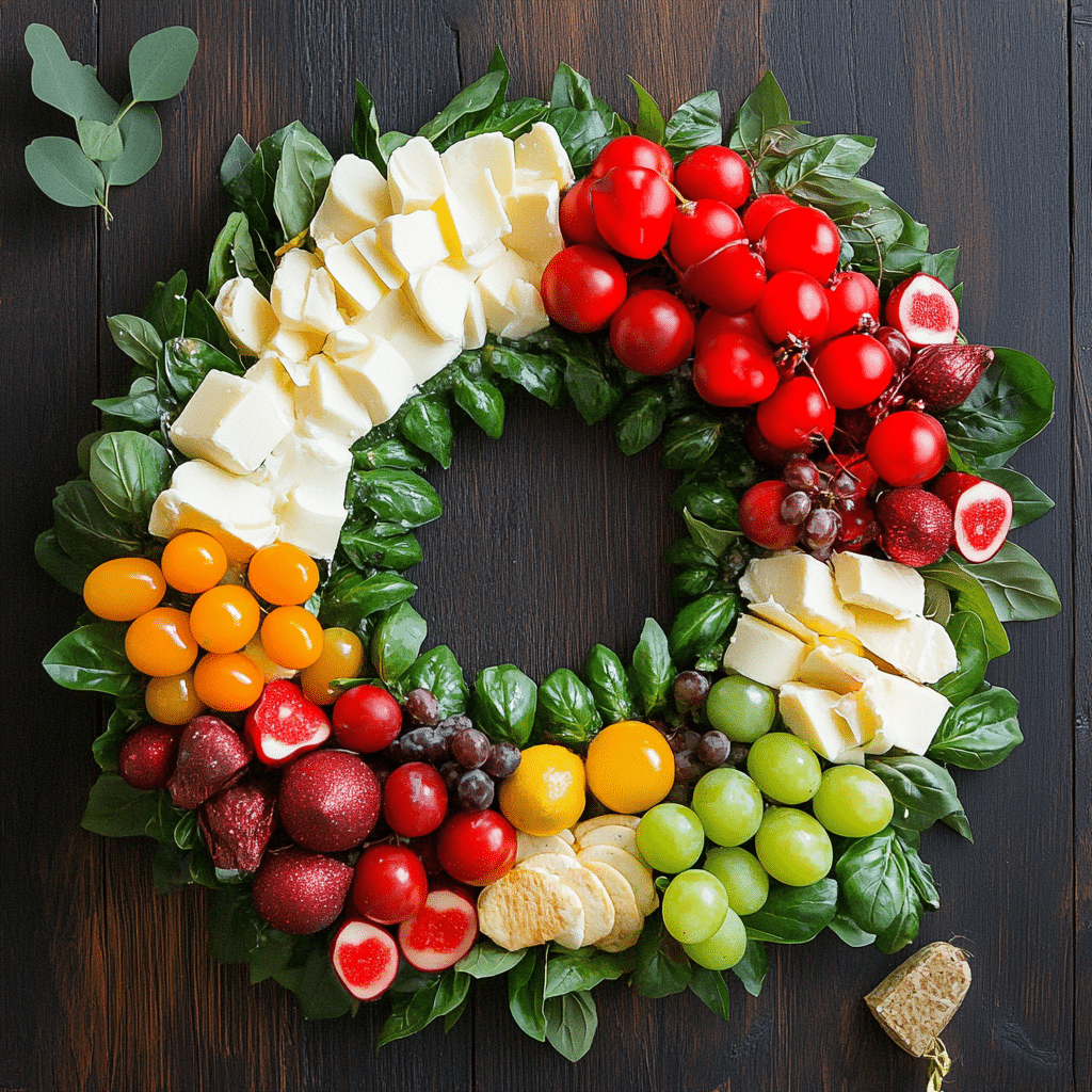 Caprese Christmas Wreath