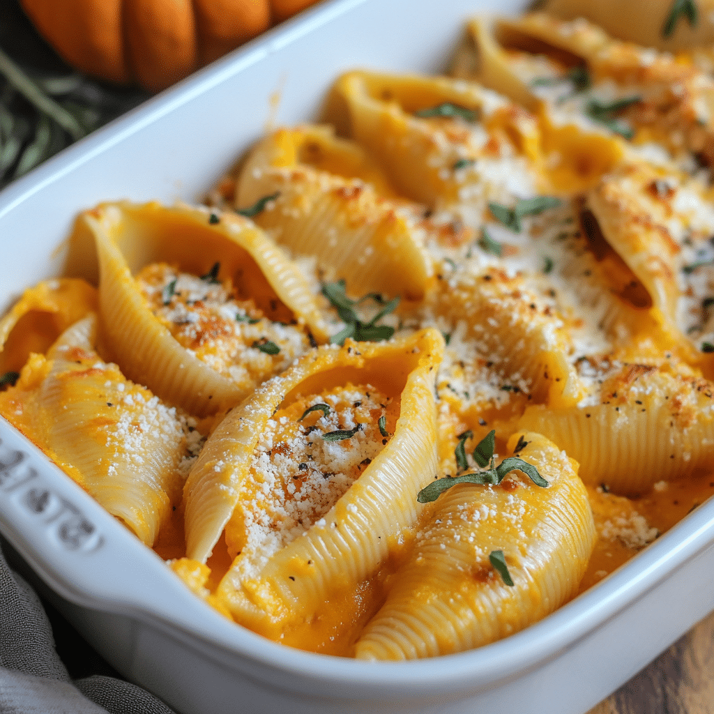 Creamy Pumpkin Ricotta Stuffed Shells