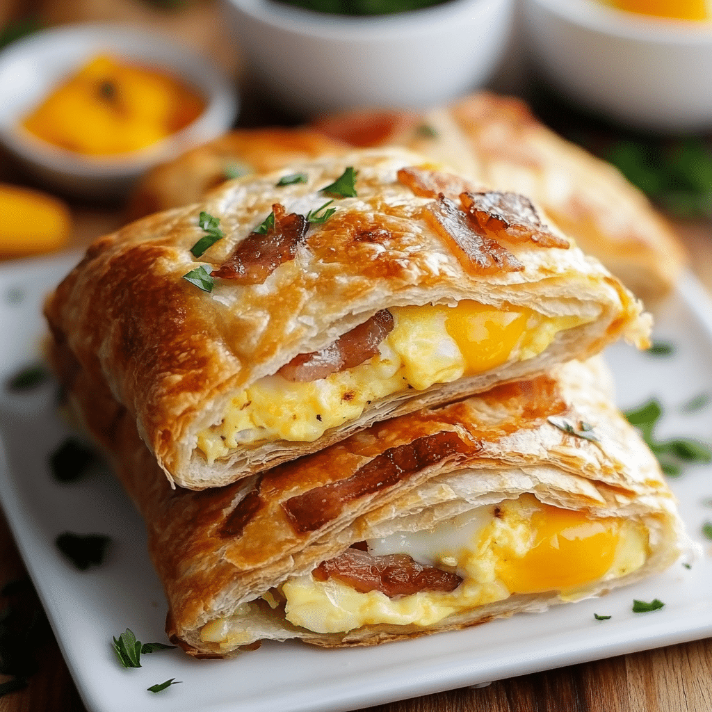 Bacon and Egg Breakfast Pockets