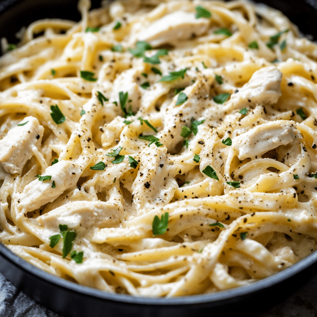 One Pot Chicken Alfredo Pasta