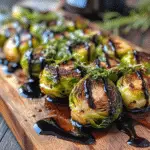 Crispy Oven Roasted Brussels Sprouts with Balsamic