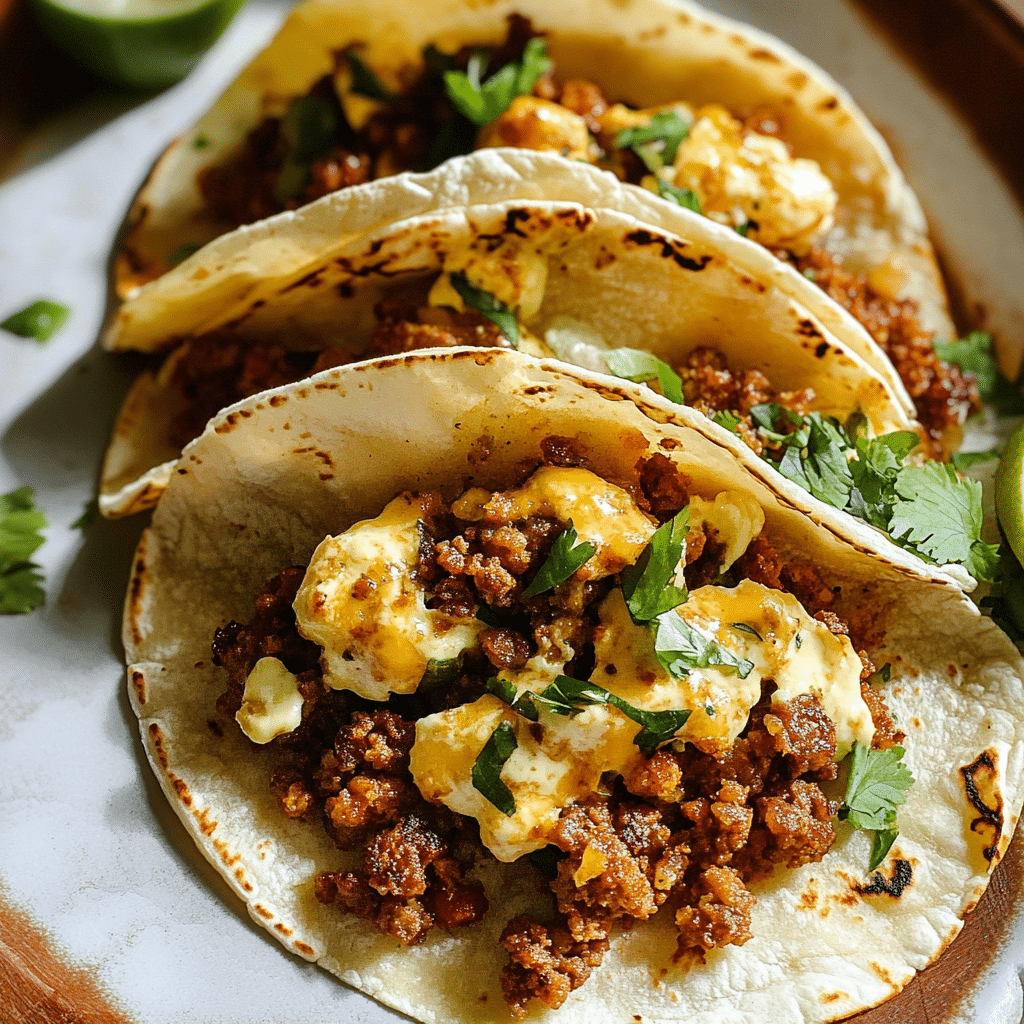 Chorizo Breakfast Tacos