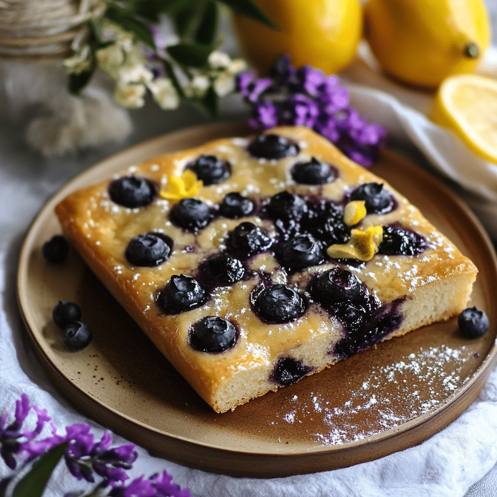 Sourdough Blueberry Lemon Focaccia