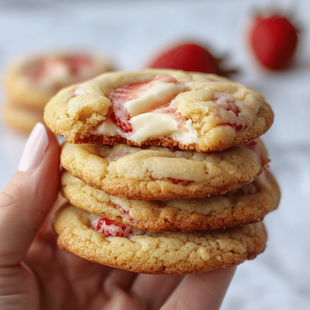 Cream Cheese Strawberry Cookies