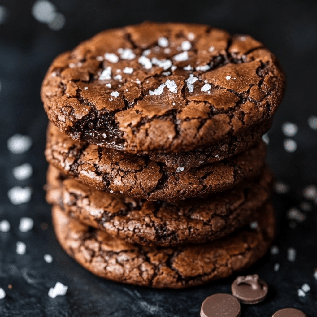 Best Ever Fudgy Salted Brownie Cookies