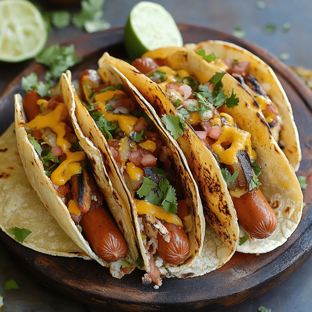 Mexican Hot Dog Tacos