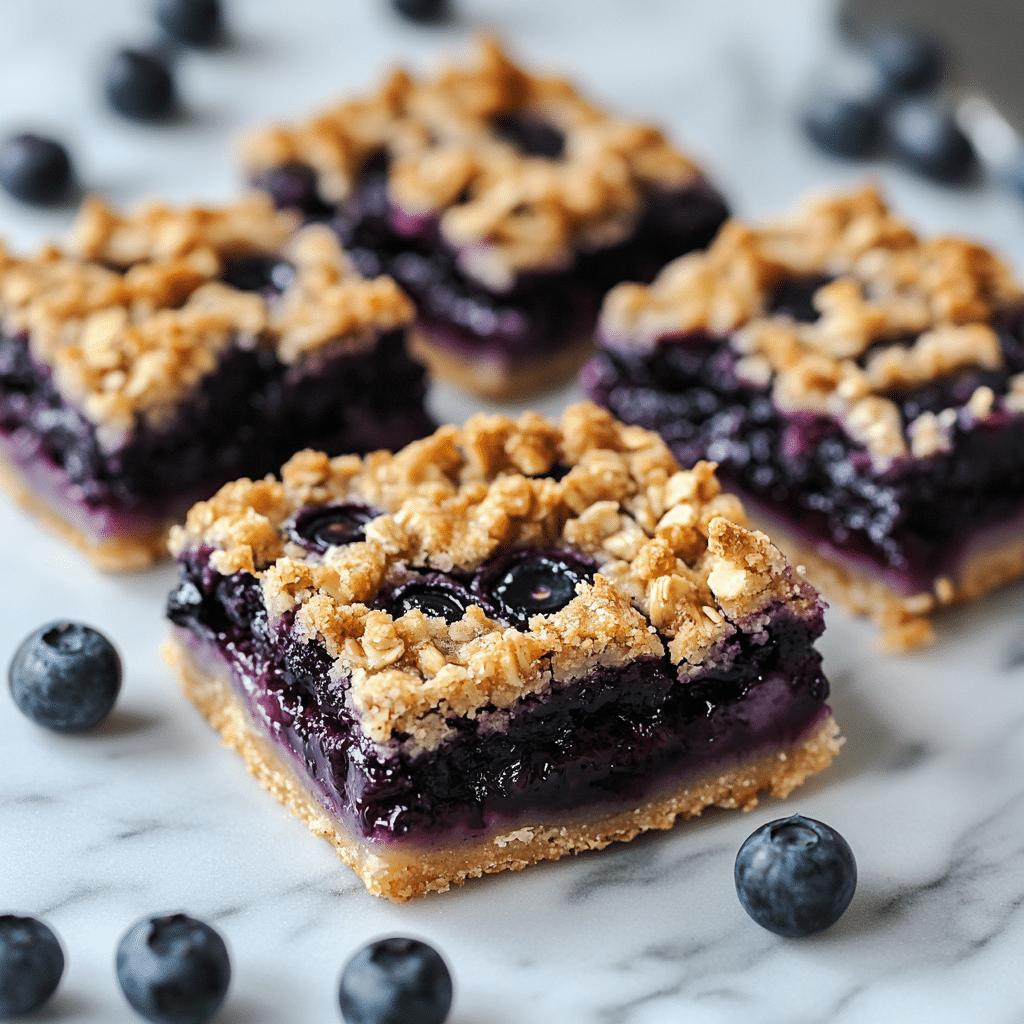 Blueberry Pie Bars with Oatmeal Crumble