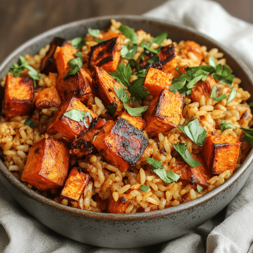 Cajun Sweet Potato Rice Bowl