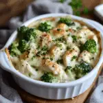 Keto Chicken Alfredo with Broccoli Bake