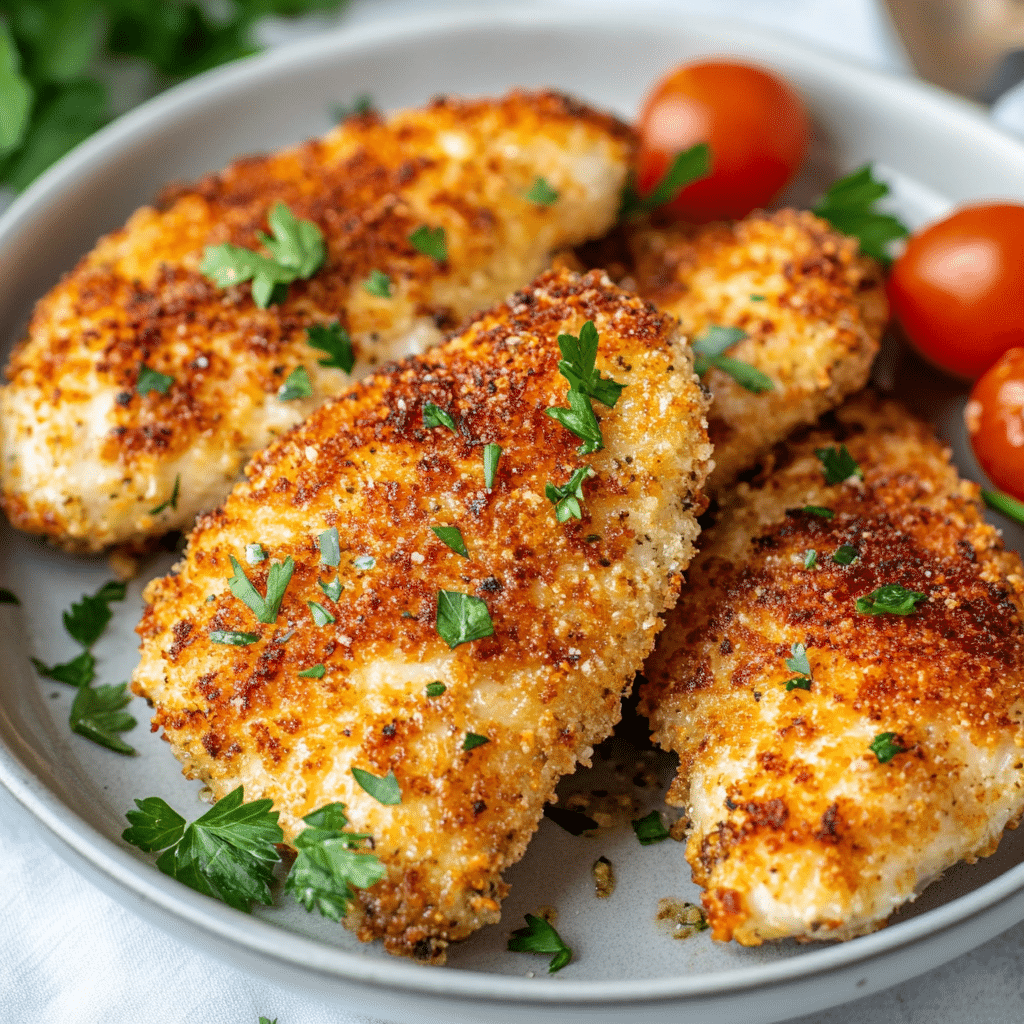 Air Fryer Parmesan Crusted Chicken