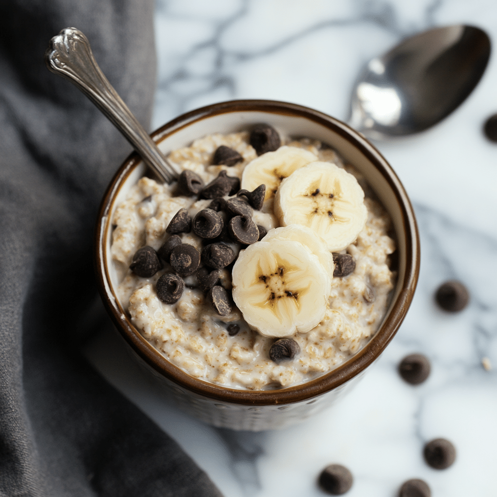 Chocolate Chip Banana Bread Overnight Oats