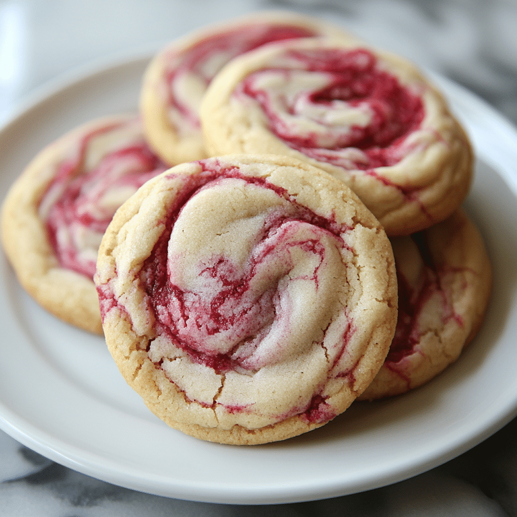 Raspberry Swirl Cookies