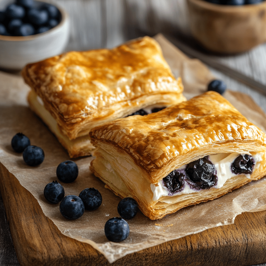 Blueberry Cream Cheese Puff Pastry