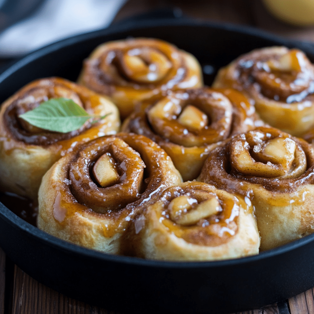 Easy Caramel Apple Cinnamon Rolls