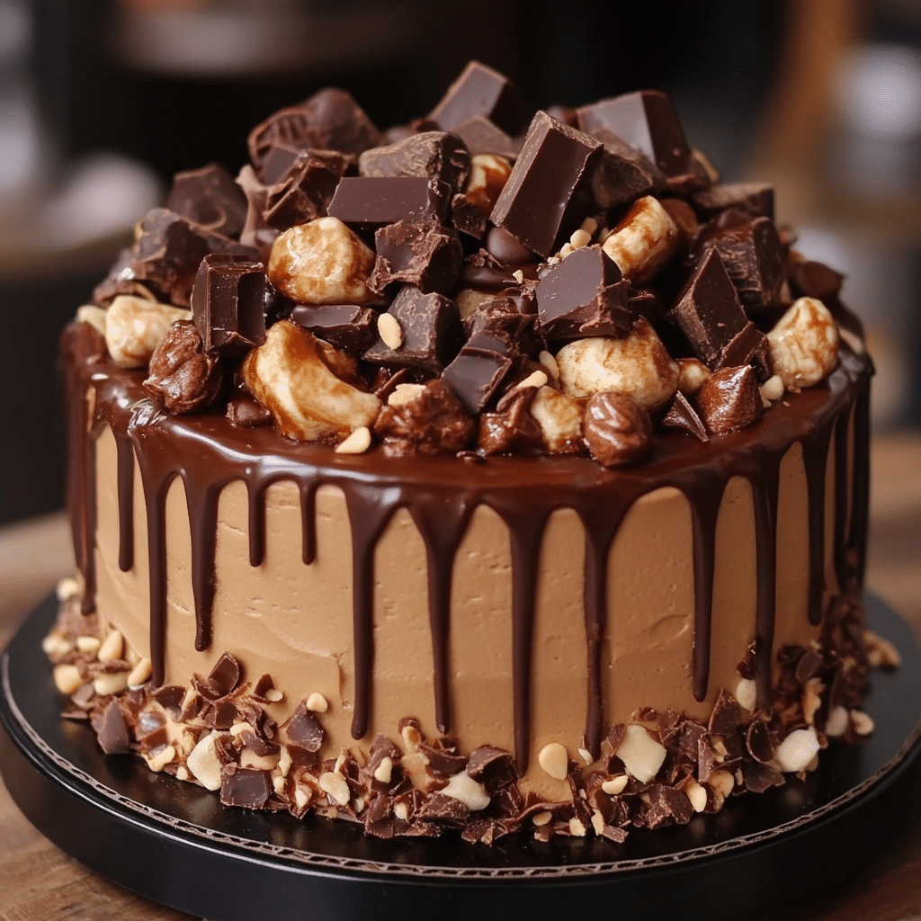 Chocolate Snickers Cake