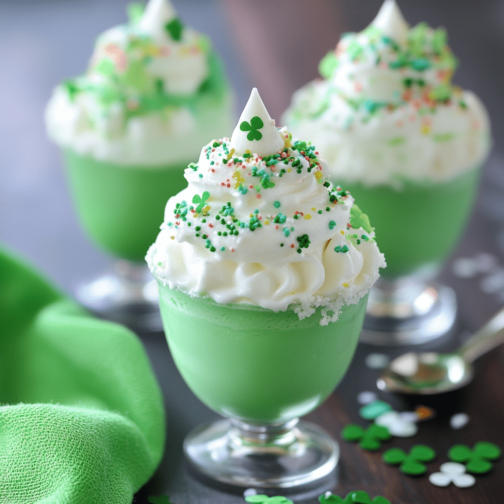 Shamrock Shake Pudding Cups