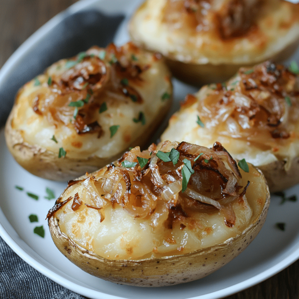 French Onion Stuffed Potatoes
