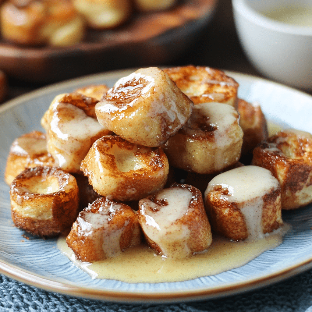 Cinnamon Roll French Toast Bites