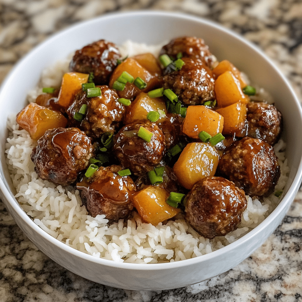 3-Ingredient Hawaiian Meatballs