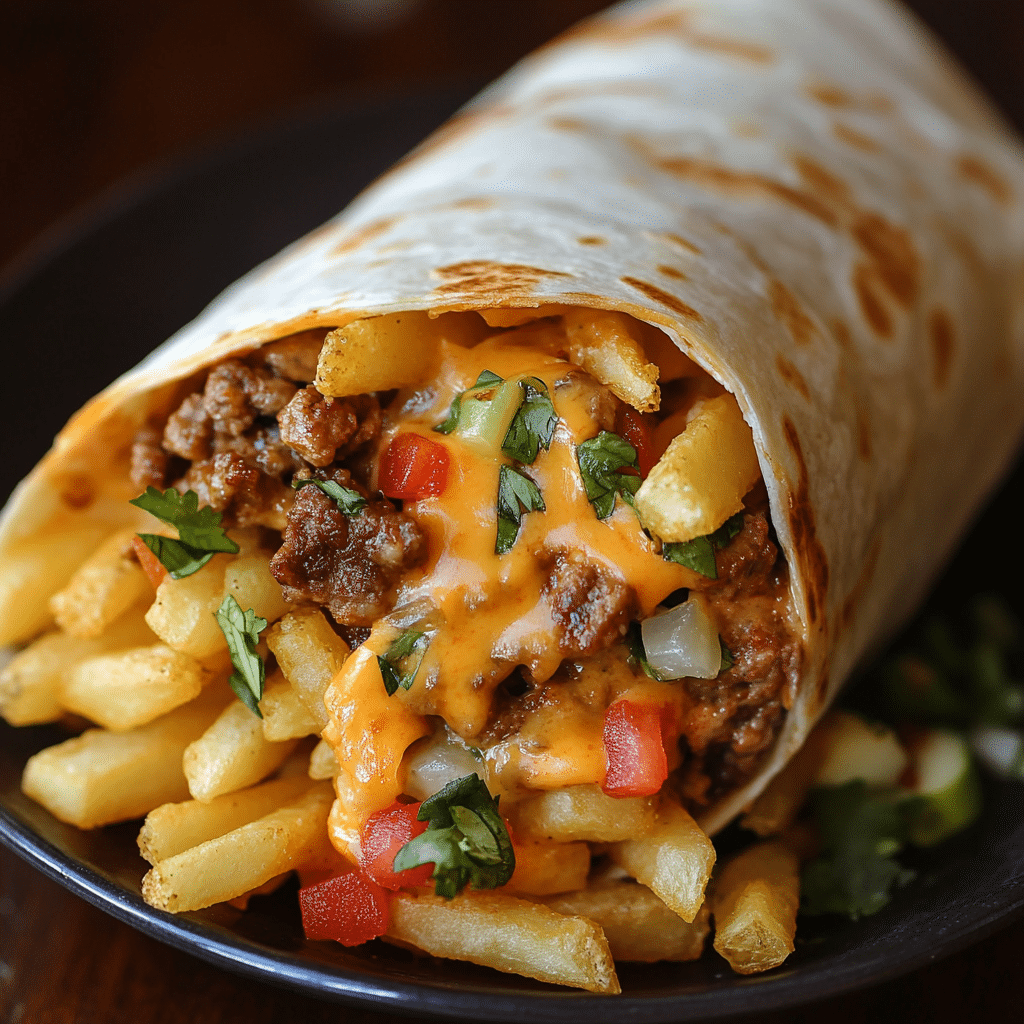 Beefy Cheesy Fries Burrito