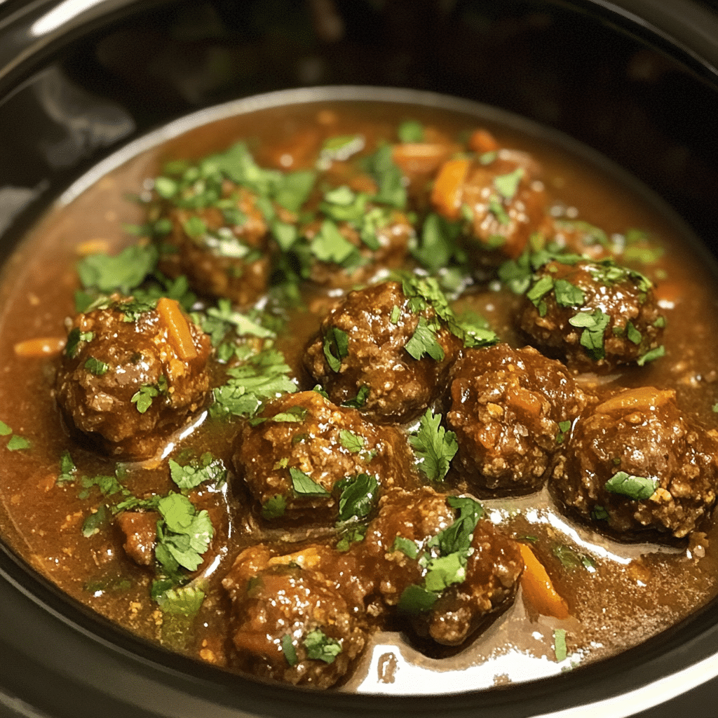 Asian Crockpot Meatballs