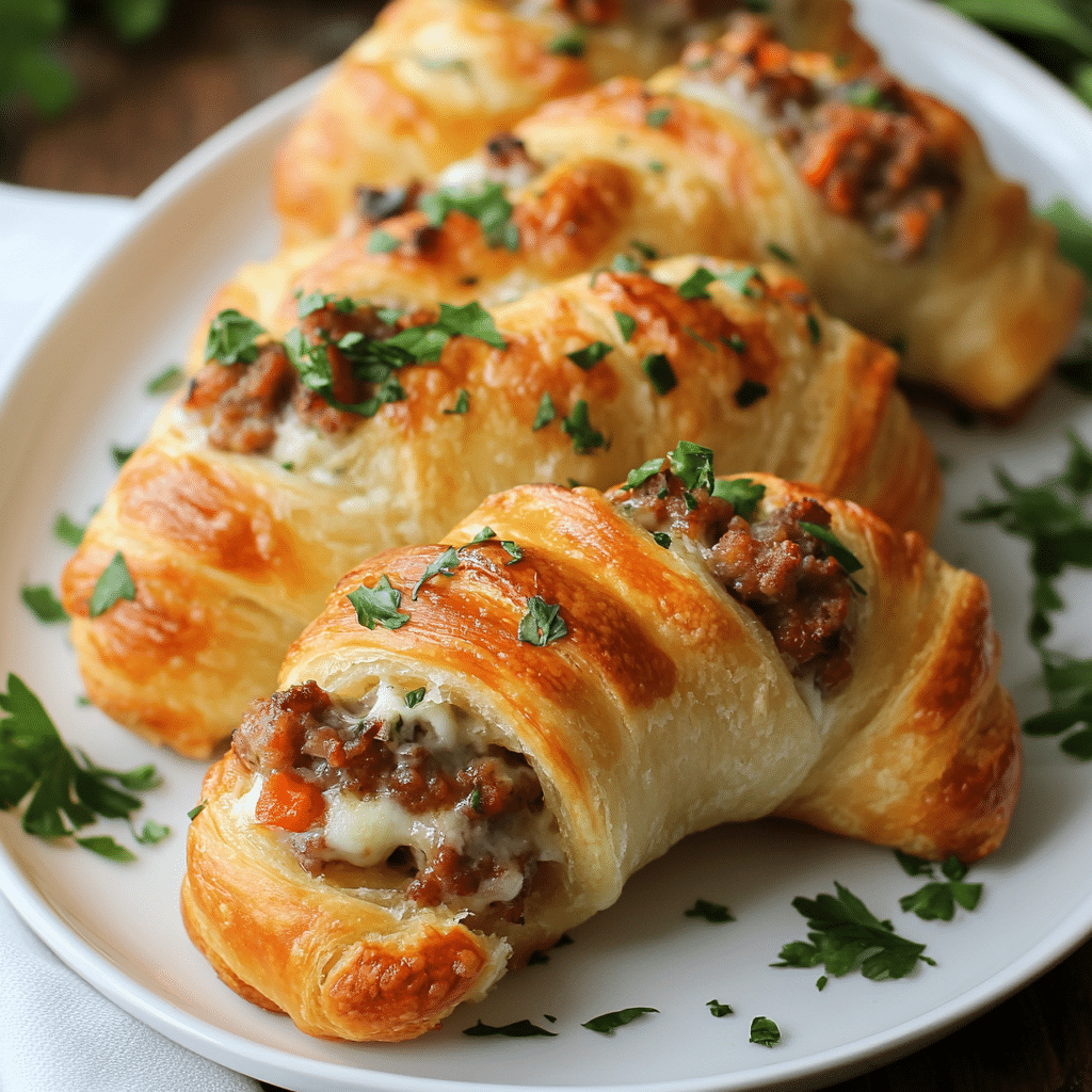 Savory Rotel Sausage & Cream Cheese Crescent Rolls Recipe
