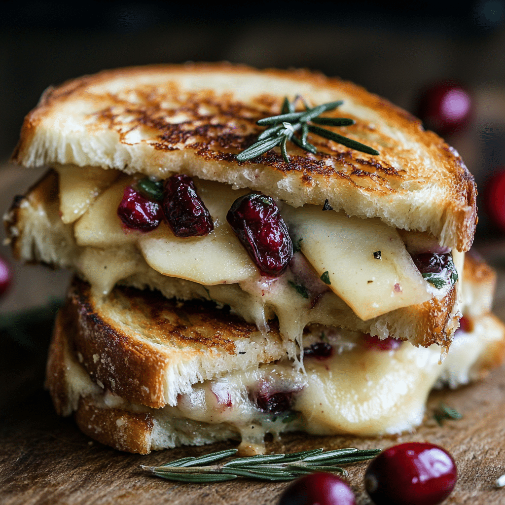 Brie, Apple, and Cranberry Grilled Cheese