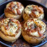 Creamy Asiago Bacon Wrapped Roasted Onions