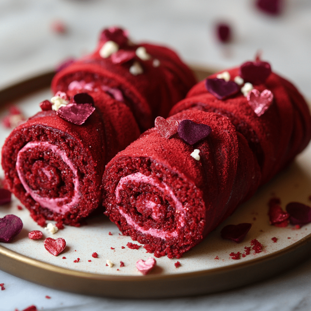 Red Velvet Valentine’s Cinnamon Rolls