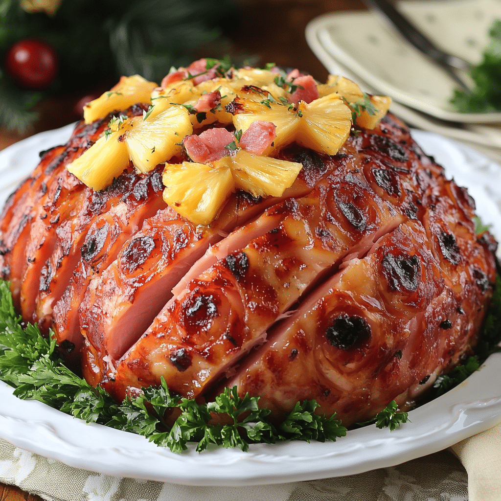 Baked Ham with Pineapple