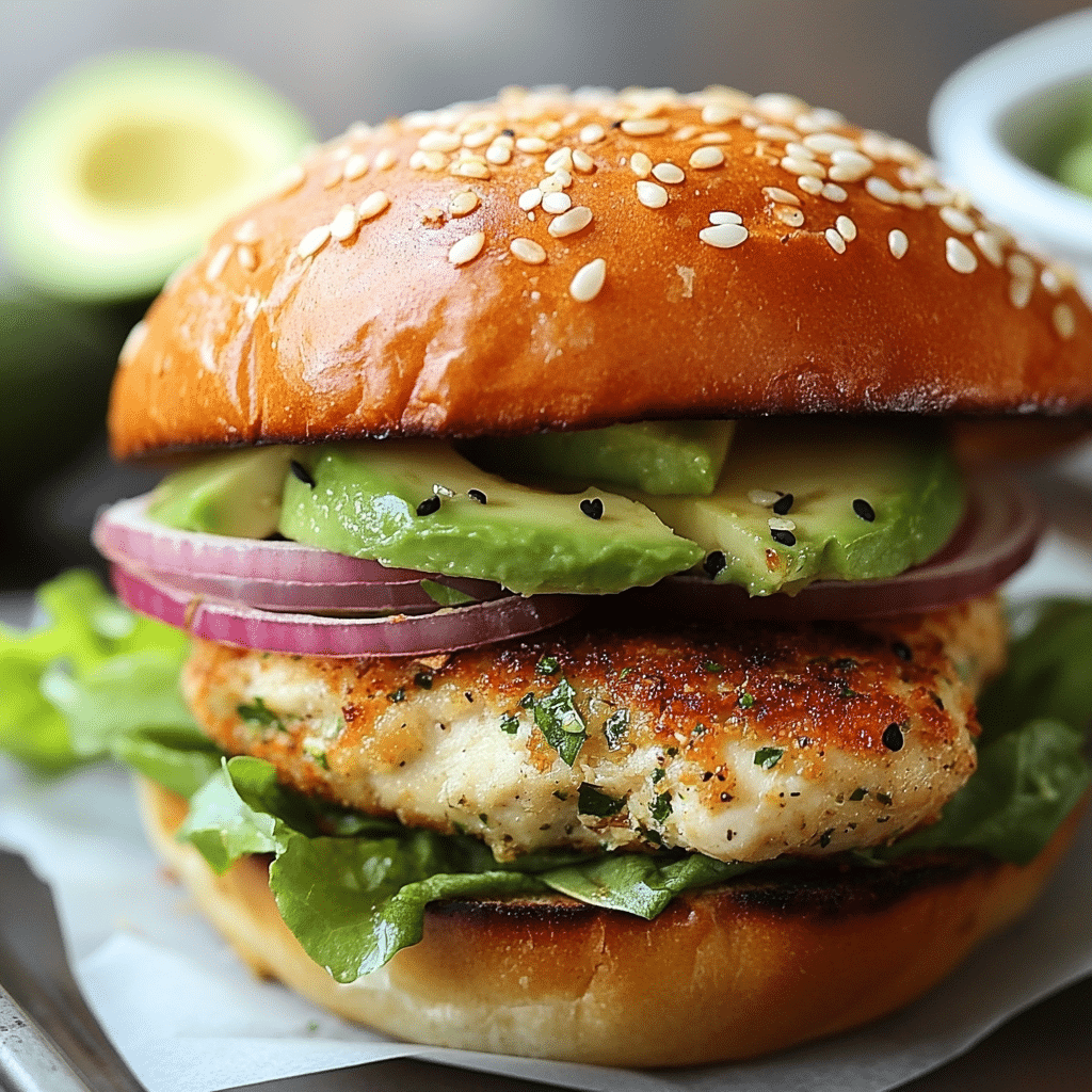 Chicken Avocado Burgers