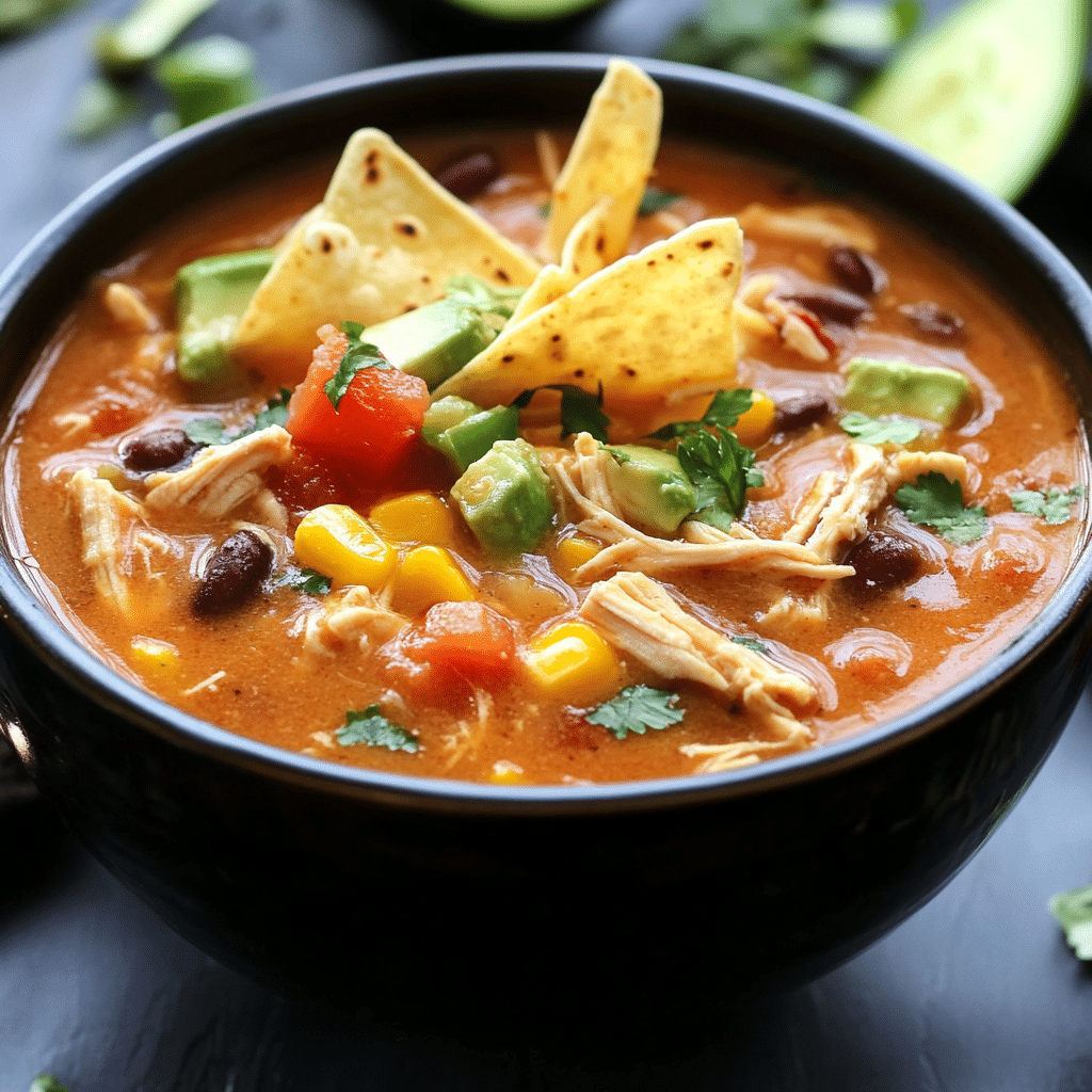 Slow Cooker Chicken Tortilla Soup