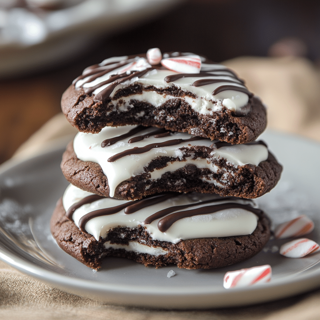 Melted Peppermint Patty Cookies