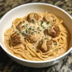 Creamy Spaghetti & Meatballs