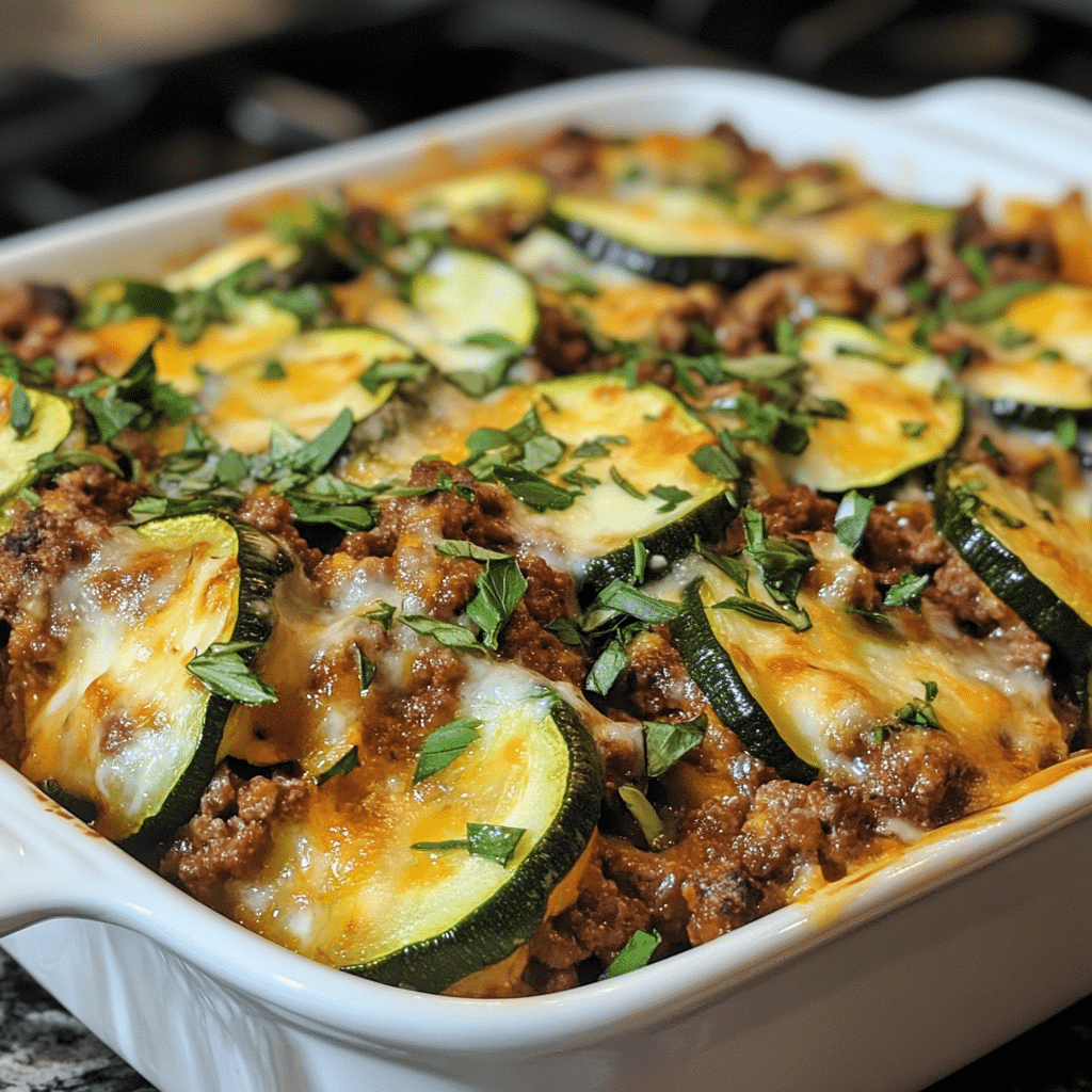 Zucchini Ground Beef Casserole